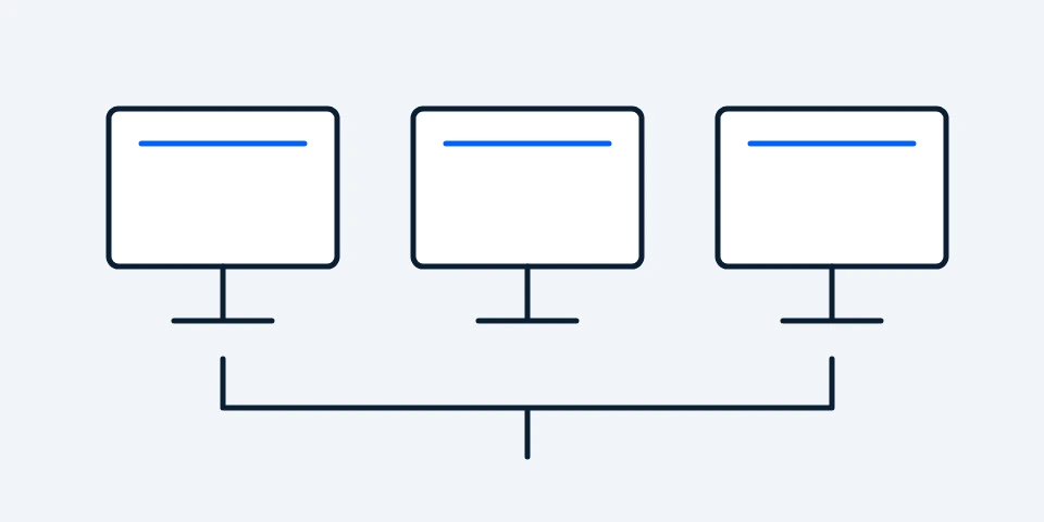 Conceptual Managed PC deployments host diagram.